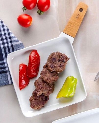 ظرف پذیرایی مربع دسته بامبو